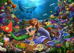 Puzzle 36pc Mermaid