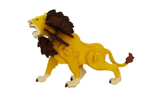 3D Wooden Puzzle with Paints - Lion