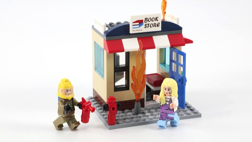 Fire Rescue/Bookstore On Fire 88pc