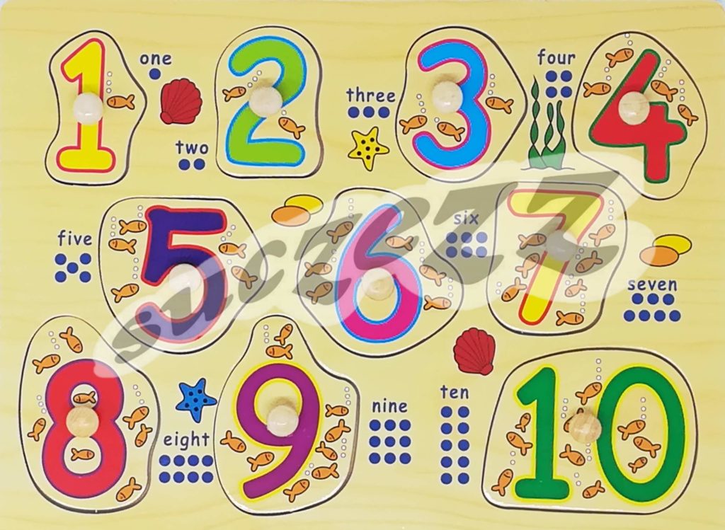Puzzle Knob Numbers 1-10