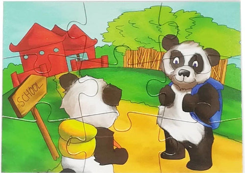 Puzzle 9pc Peter Panda Goes To School