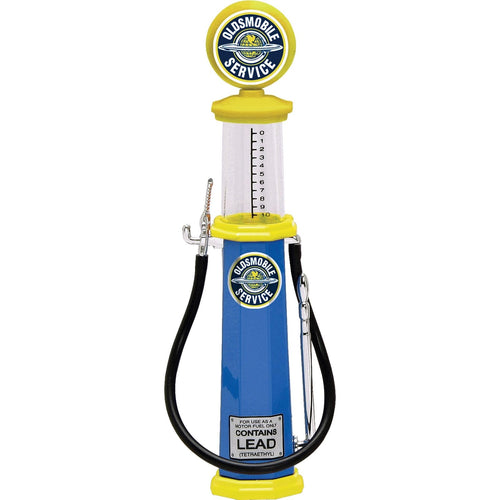 Gas Pump Oldsmobile Emblem Round (scale 1 : 18)(blue&yellow)
