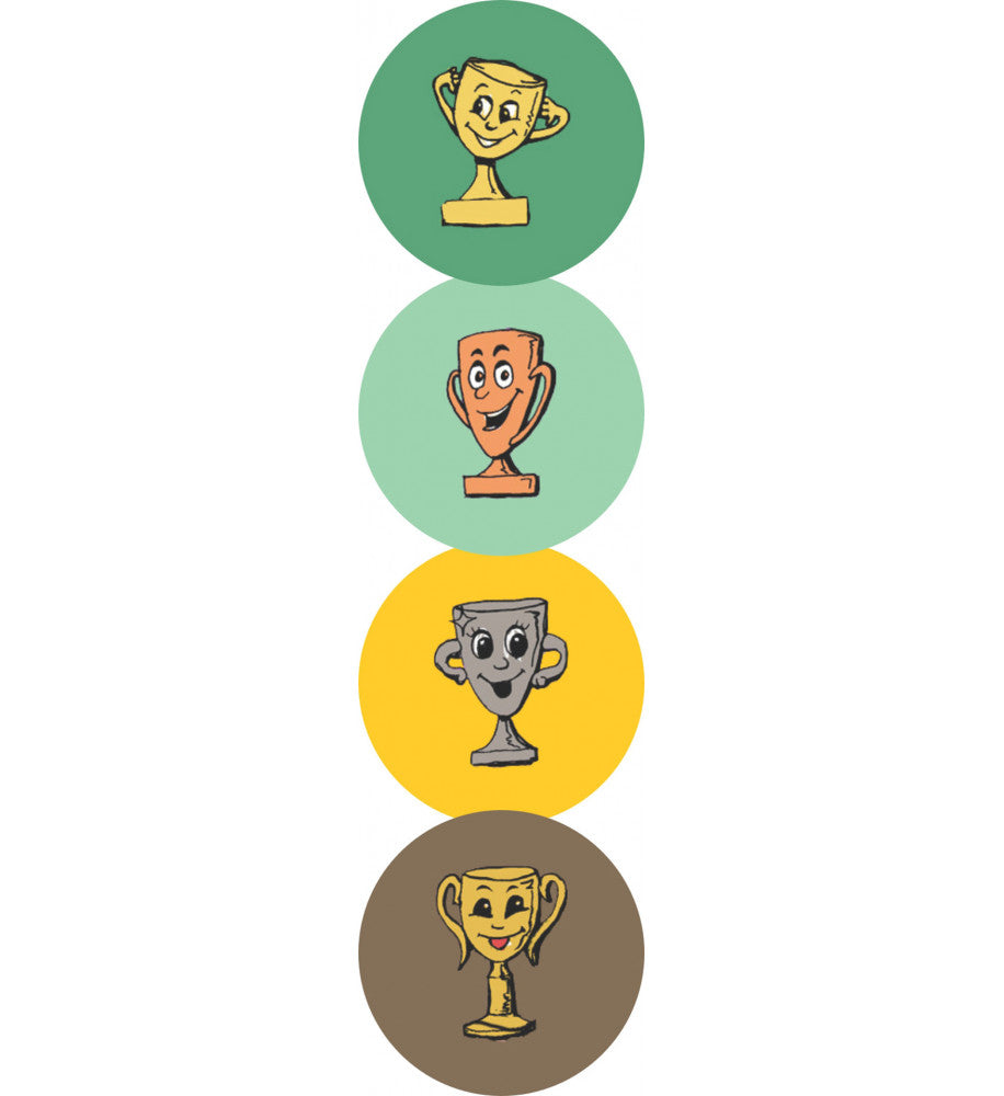 Stickers Smiling Trophies 60pc